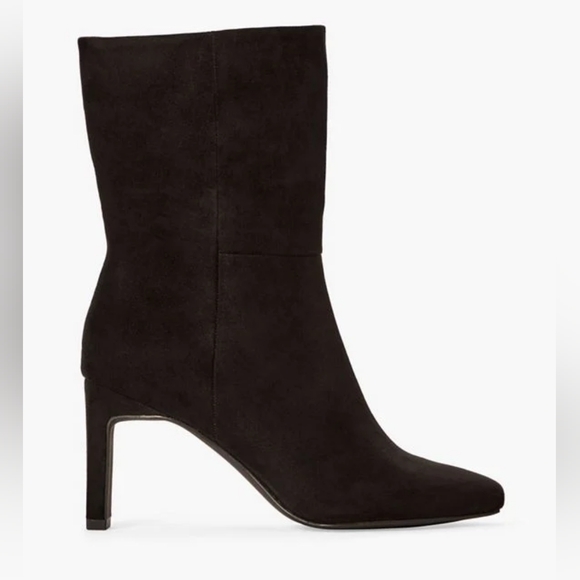 ๐๏ธ๐๏ธ๐๏ธ SIZE 10 BLACK  SQUARE TOE BLOCK HEEL WITH ZIPPER CLOSURE - Picture 6 of 7